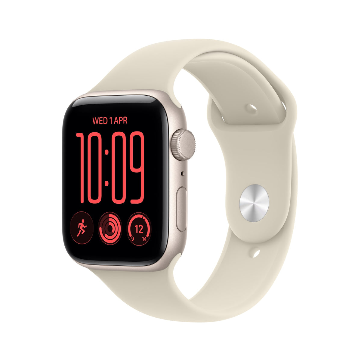 Μπροστινή όψη με λουράκι, 44mm GPS Starlight Aluminum Sport Band Sand