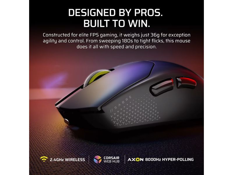 CORSAIR Mouse SABRE v2 PRO Ultralight (Black)