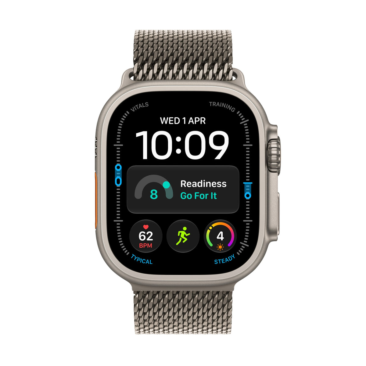 Οθόνη, 49mm GPS + Cellular Natural Titanium Milanese Loop Natural