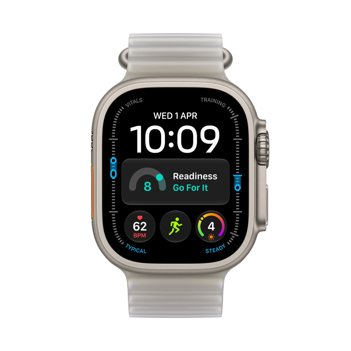 Οθόνη, 49mm GPS + Cellular Natural Titanium Ocean Band Translucent Gray