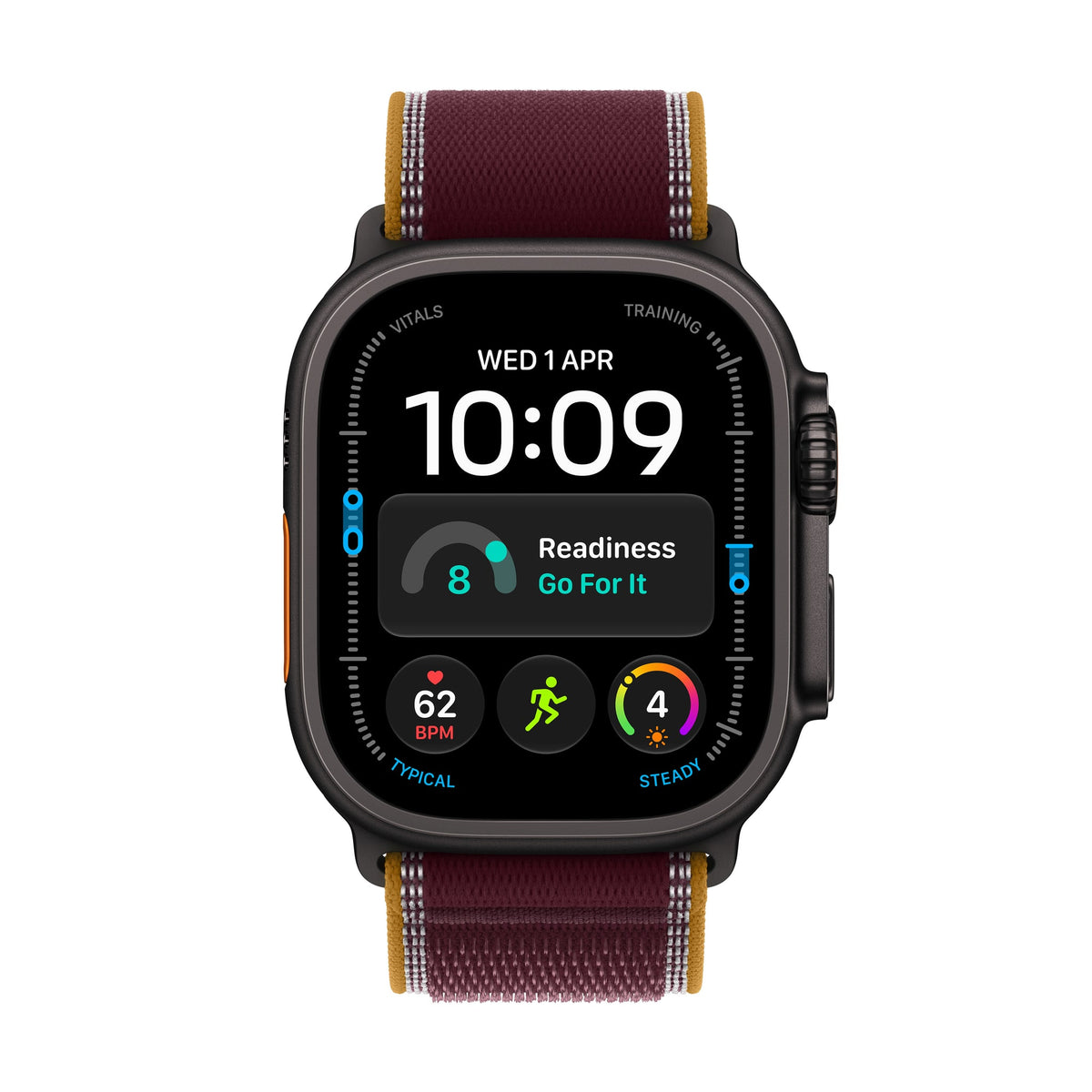 Οθόνη, 49mm GPS + Cellular Black Titanium Trail Loop Burgundy