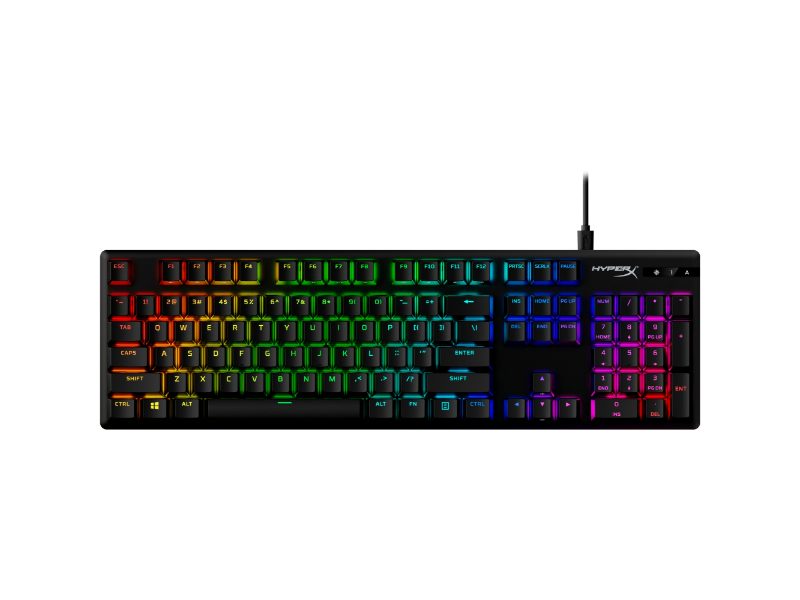 HyperX Alloy Origins PBT HX Blue Mechanical Full Size Gaming Keyboard (US Layout) — Black — 639N4AA