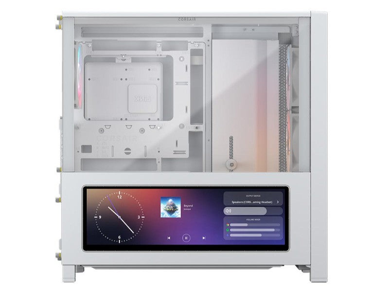 CORSAIR Case 4000D FRAME LCD ARGB (Mid-Tower, TG, White) — PN CC- 9011327-WW