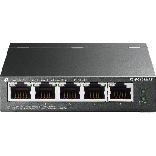 Tp-Link 5-Port Gigabit Easy Smart Switch with 4-Port PoE+ (TL-SG105MPE)
