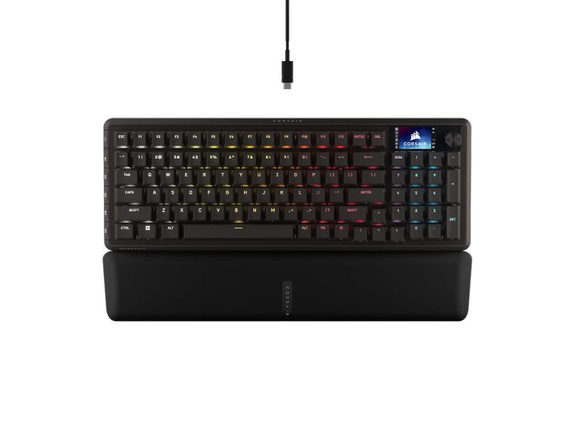 CORSAIR Keyboard VANGUARD 96 LCD Wireless (RGB, MLX Plasma, PBT)