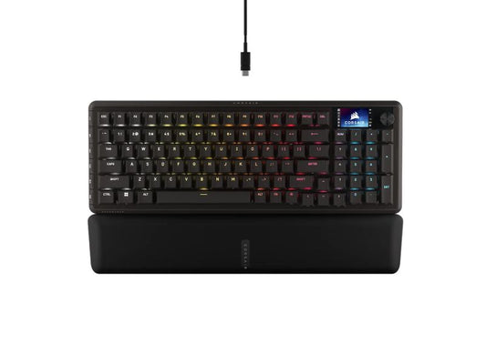 CORSAIR Keyboard VANGUARD 96 LCD Wireless (RGB, MLX Plasma, PBT)