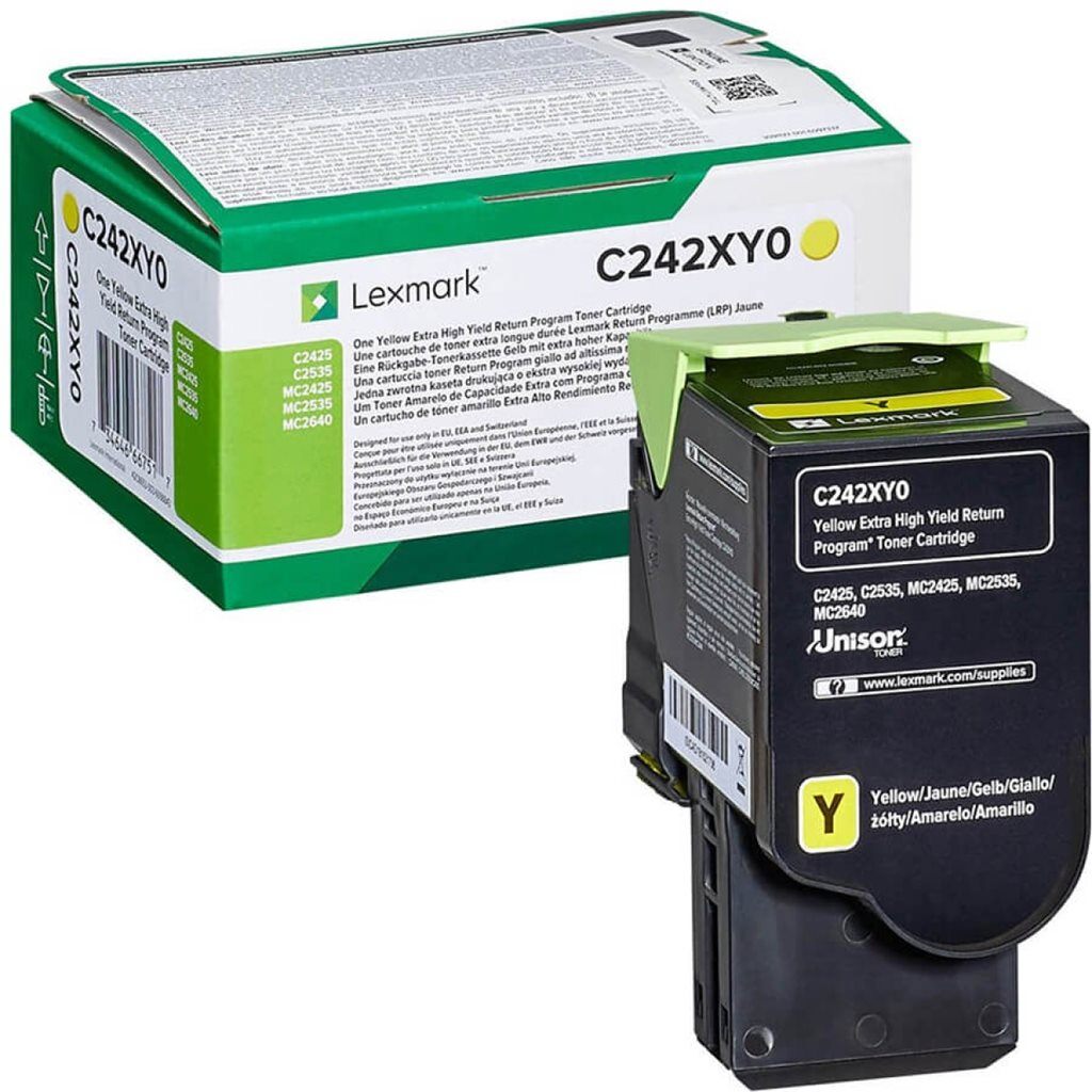 Toner Lexmark C242XY0 High Cap YELL 3.5K