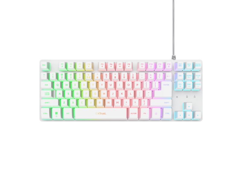 Trust GXT833W Thado TKL Keyboard White — 25894