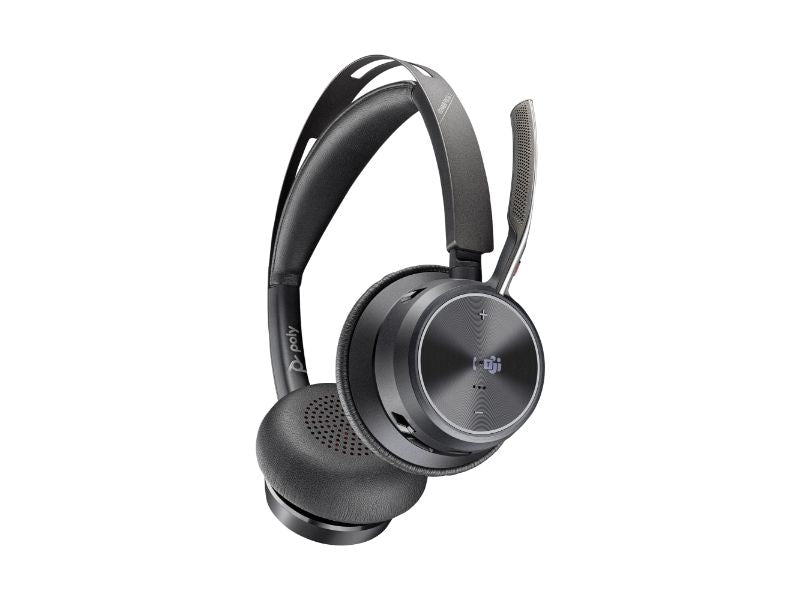 Poly Voyager Focus 2 Microsoft Teams Certified USB-C-C Headset +USB-C/A Adapter +Charging Stand (9T9J6AA)