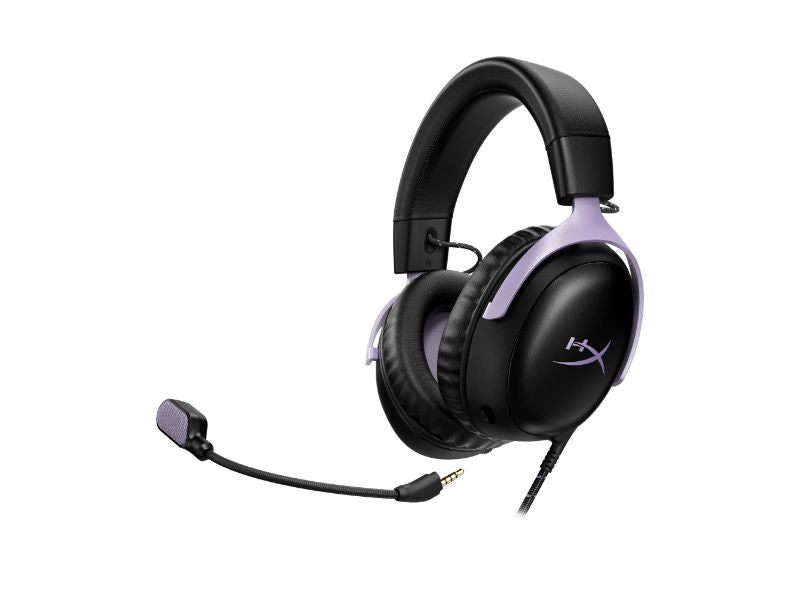 HyperX Cloud III Over Ear Wired Gaming Headset Black/Lavender — DF7F0AA