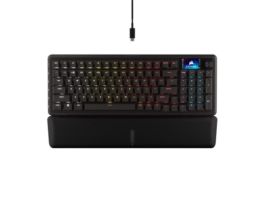 CORSAIR Keyboard VANGUARD 96 PRO LCD (RGB, MGX Hyperdrive, PBT)