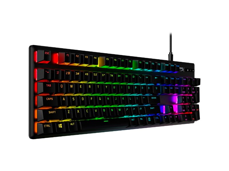 HyperX Alloy Origins PBT HX Blue Mechanical Full Size Gaming Keyboard (US Layout) — Black — 639N4AA
