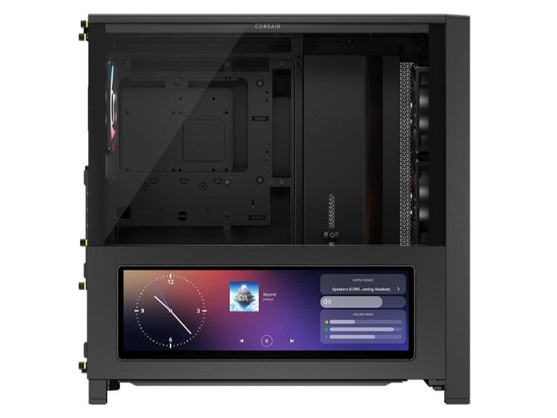 CORSAIR Case 4000D FRAME LCD ARGB (Mid-Tower, TG, Black) — PN CC- 9011326-WW