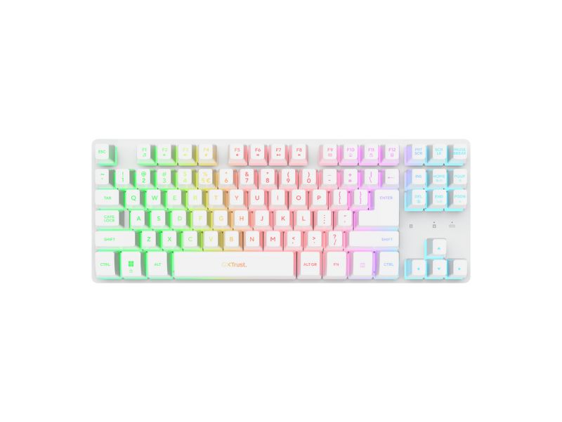 Gaming Keyboard Trust GXT831W Thado TKL White US — 26083