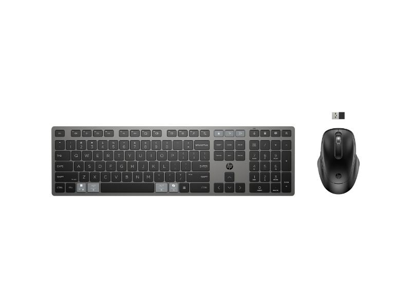 HP 720 Multi-Device Rechargeable Wireless Keyboard and Mouse Combo — Black — 9T5A9AA
