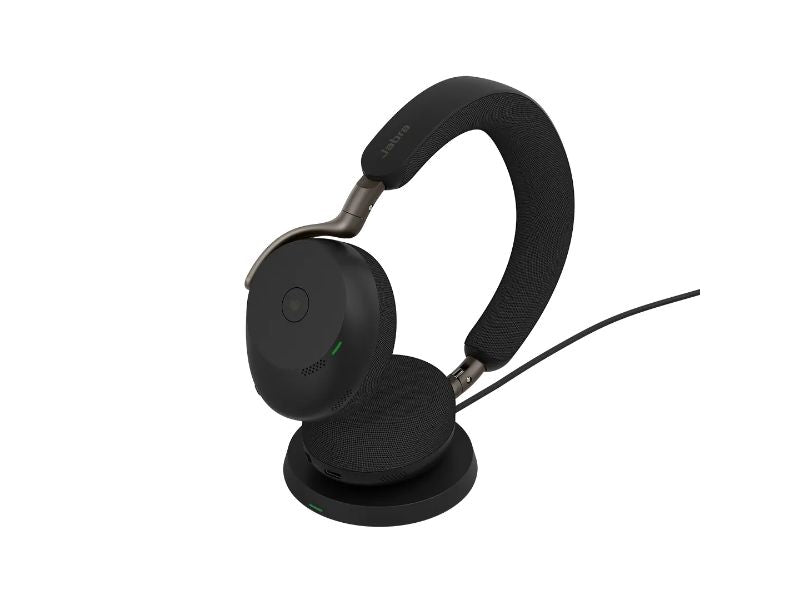 Jabra Headset Evolve3 75 MS Link390c Stereo Black with Wireless Charger (37599-999-889)