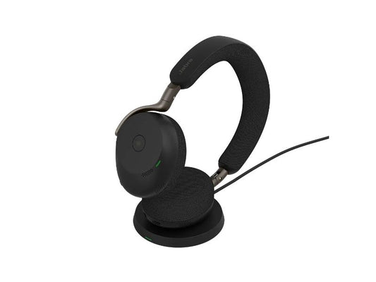 Jabra Headset Evolve3 75 MS Link390c Stereo Black with Wireless Charger (37599-999-889)