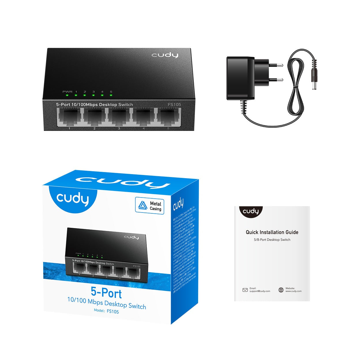 CUDY Switch FS105 5-Port 10/100 Mbps Unmanaged