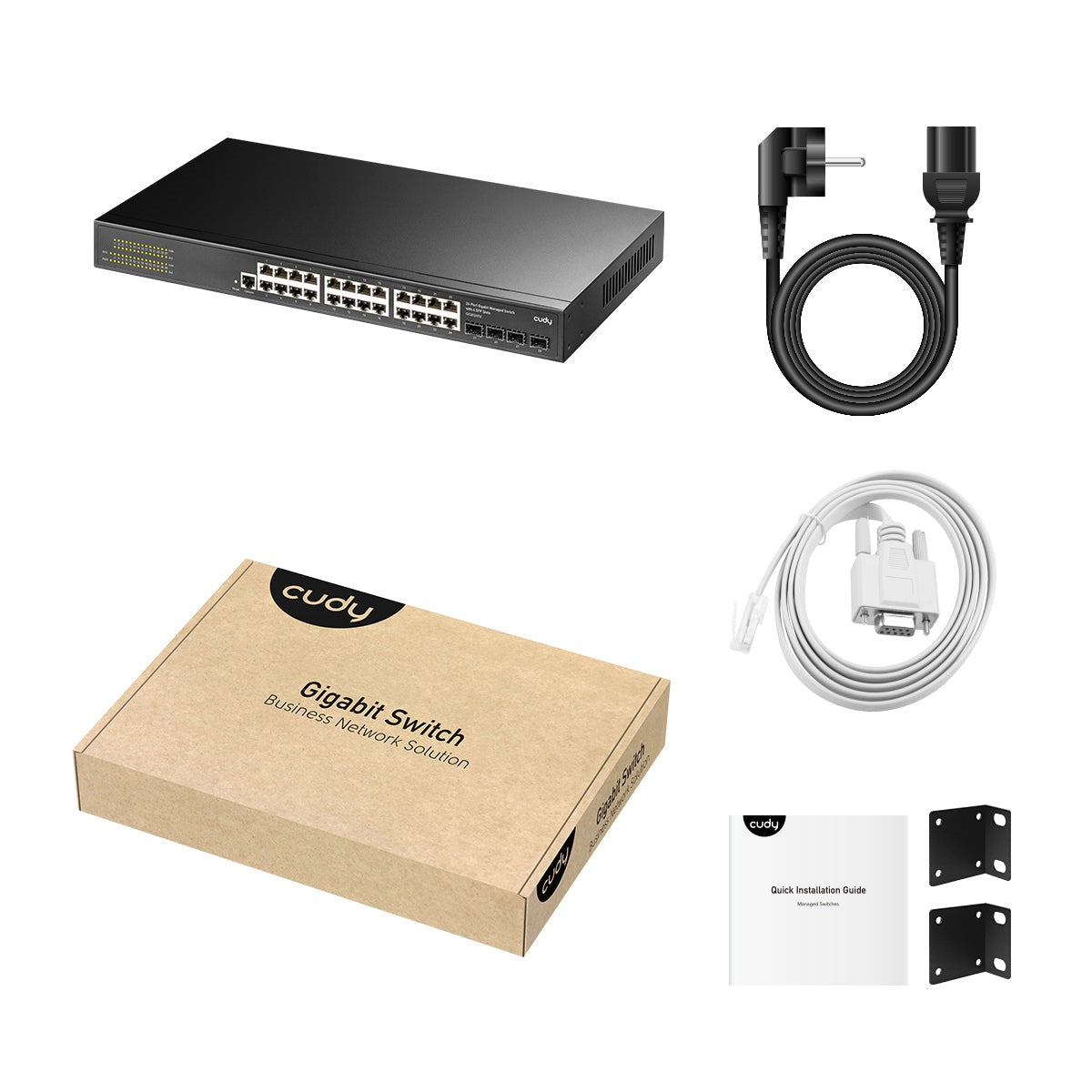 CUDY Switch GS2024S2 24-GbE 4-SFP L2 Managed Gigabit