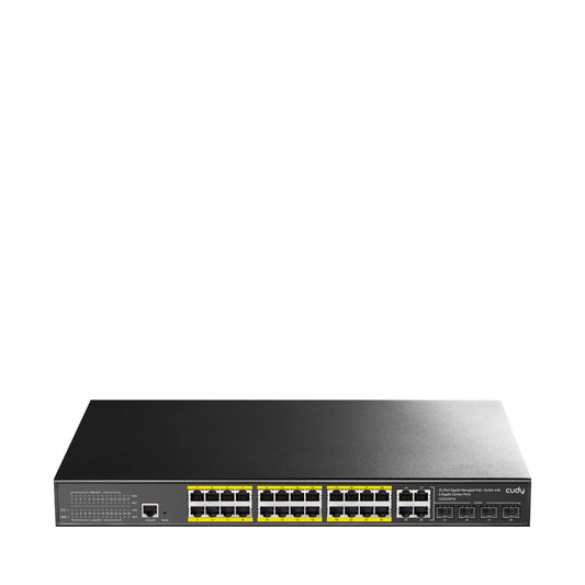 CUDY Switch GS2028PS4 24-GbE PoE L2 Managed with 4 Gigabit Combo Ports
