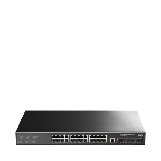 CUDY Switch GS5024S4 24-GbE 4-SFP+ L3 Managed Gigabit