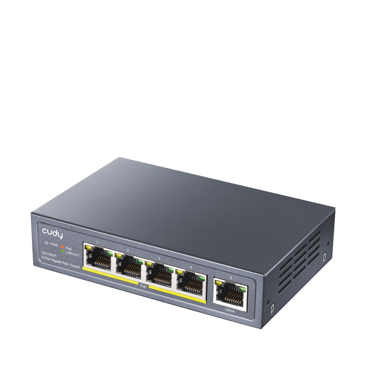 CUDY Switch GS1005P 5-Port Gigabit PoE+
