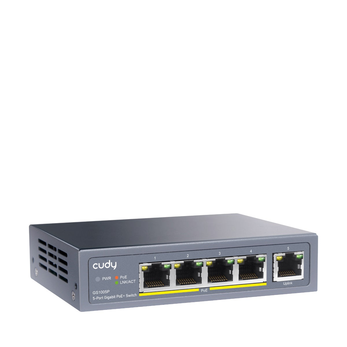 CUDY Switch GS1005P 5-Port Gigabit PoE+