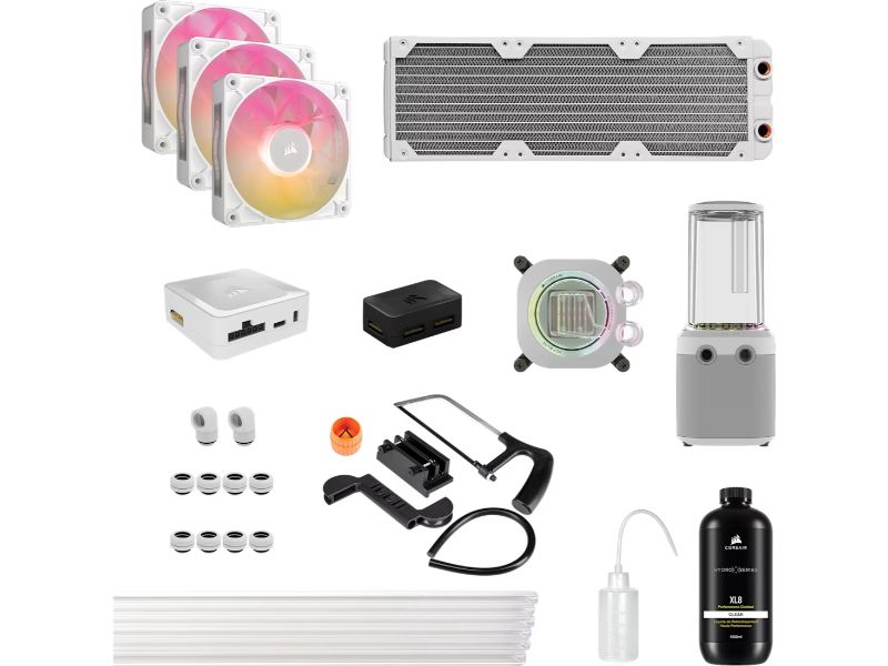 CORSAIR HydroX XH505i iCUE LINK Custom Cooling Kit (White)