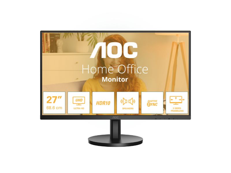 Monitor AOC U27B3A/BK / 27'' 4K IPS HDR / 60Hz – PN: U27B3A/BK