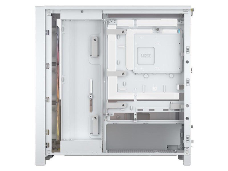CORSAIR Case 4000D FRAME LCD ARGB (Mid-Tower, TG, White) — PN CC- 9011327-WW
