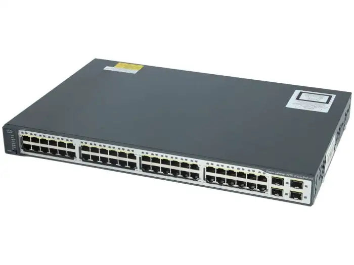 Refurbished | SWITCH ETH 48P 100MB 4x1GBE SFP CISCO CATALYST 3750 v02 POE+ 370W WS-C3750V2-48PS-S