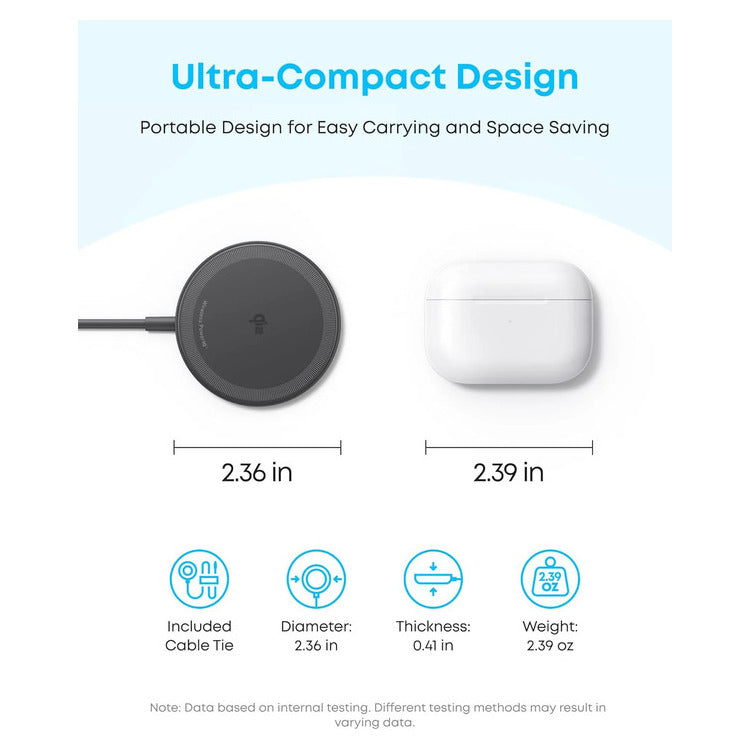 ANKER ZOLO MAGGO WIRELESS 15W CHARGER WHITE