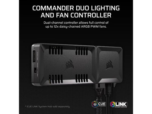 Corsair iCUE Commander Duo / Lighting <(>&<)> Fan Controller / HybridiCUE LINK <(>&<)> ARGB / Dual Channel – PN: CL-9011141-WW