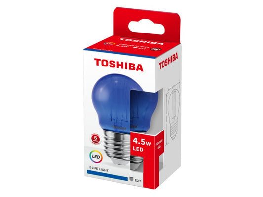 TOSHIBA LED FILAMENT COLOR BLUE G45 E27 4.5W