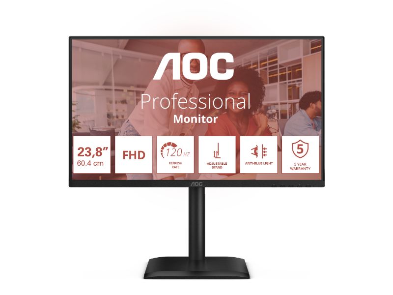 Monitor AOC 24E4U/24''-FHD-IPS-120Hz/USB/5Y — 24E4U