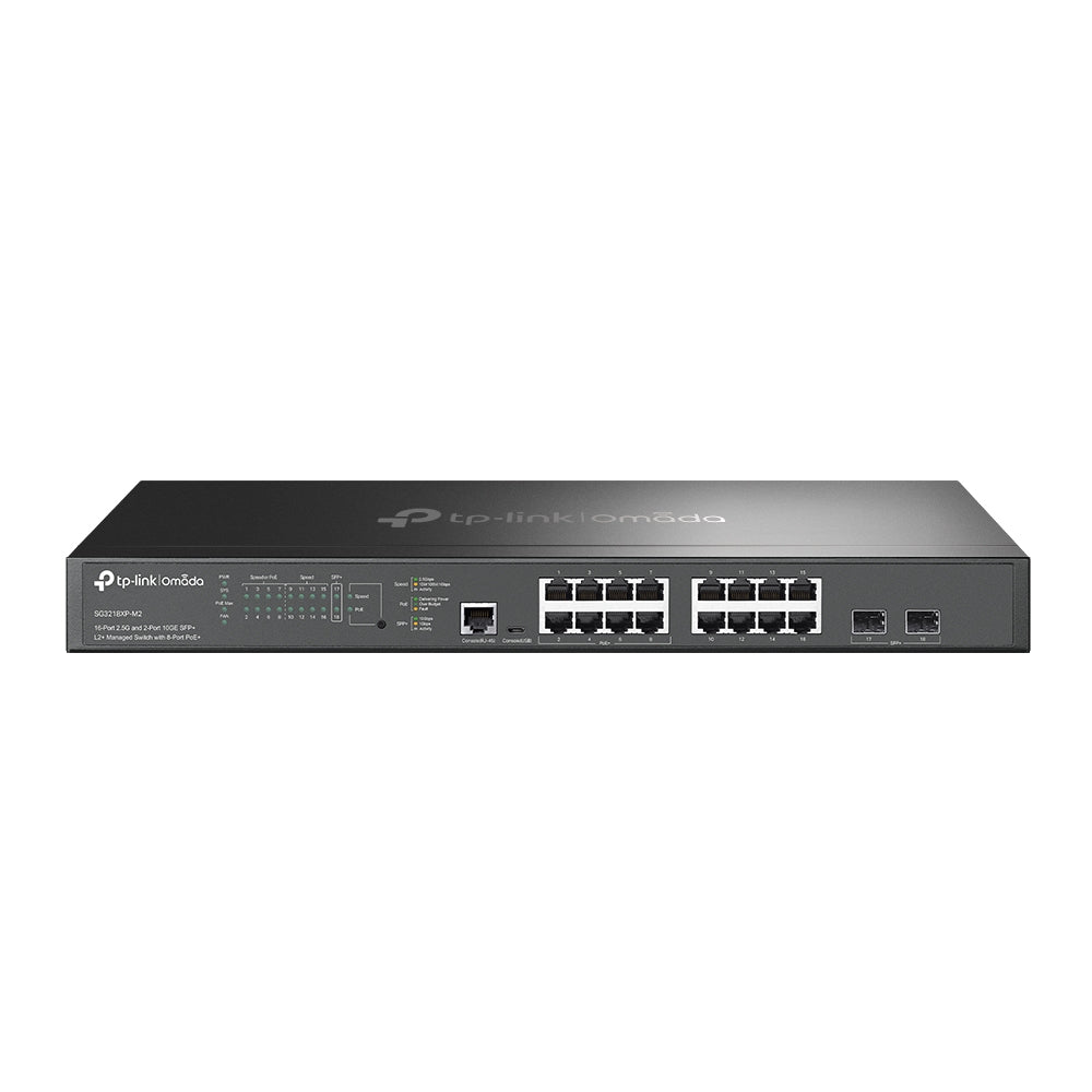 Tp-Link Omada 16-Port 2.5G and 2-Port 10GE SFP+ L2+ Managed Switch with 8-Port PoE+ (SG3218XP-M2)