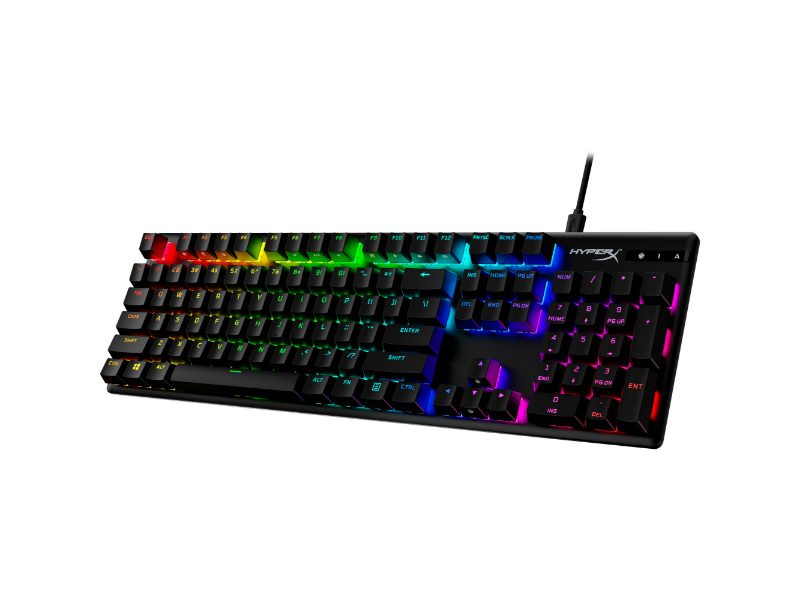HyperX Alloy Origins PBT HX Blue Mechanical Full Size Gaming Keyboard (US Layout) — Black — 639N4AA