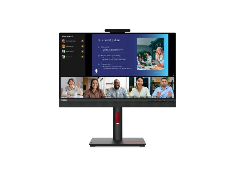 Monitor Lenovo ThinkVision T24v-30 23.8'' FHD IPS, Slim Bezel, HDMI, Display Port, VGA, Height adjustable, Webcam, Speakers, 3 Years Warranty 63D8MAT3EU