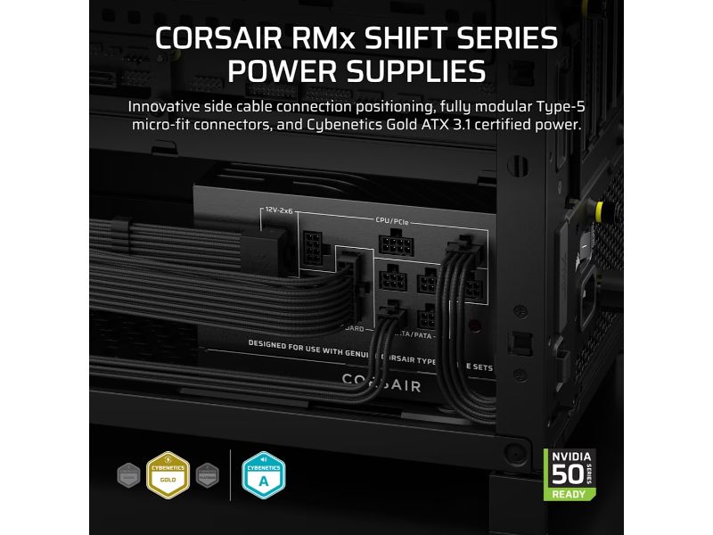 CORSAIR PSU RM1000x Shift (Cybenetics Gold, Fully Modular)