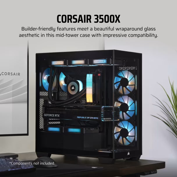 CORSAIR Case 3500X (Mid-Tower, TG, BlK)