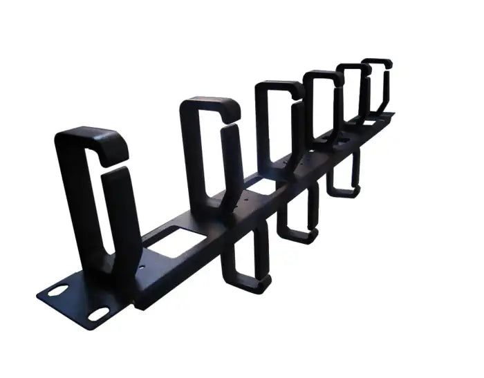 Refurbished | CABLE MANAGER NONAME 1U 5F/3B HOOK BLACK METAL/PLASTIC