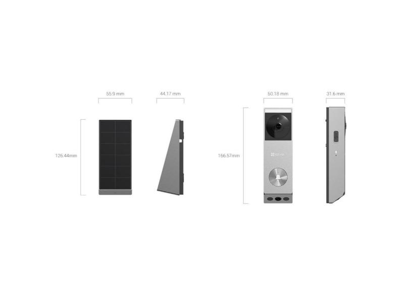 Ezviz Smart Home Security Video Doorbell 2K 3MP EP3x Pro