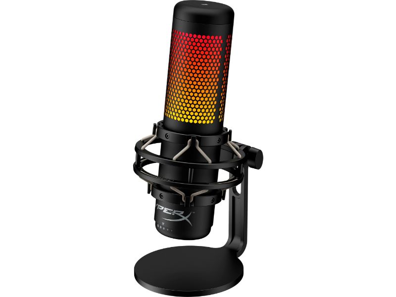 HyperX QuadCast S USB Microphone — RGB Lighting — Black/Grey — 4P5P7AA