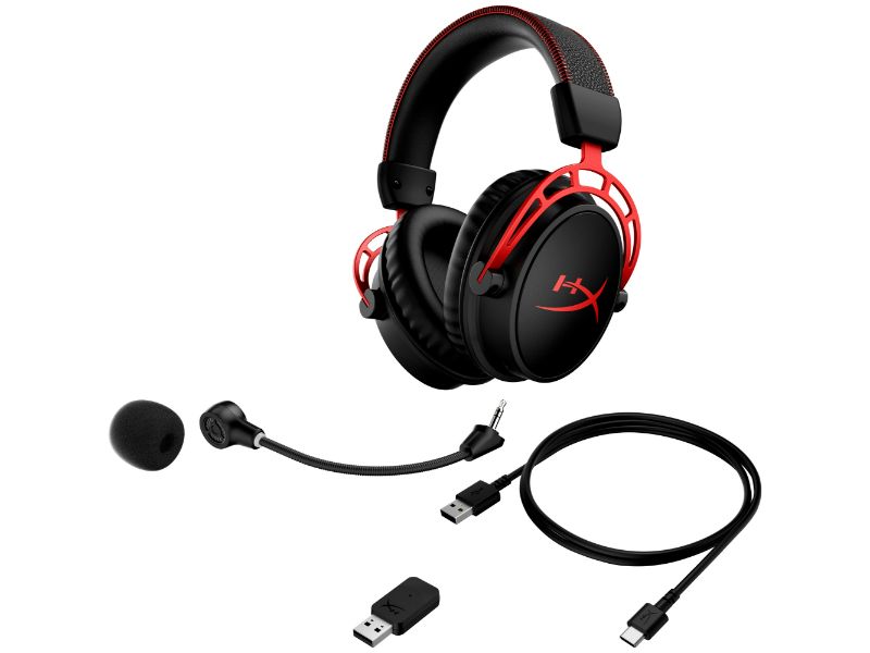 HyperX Cloud Alpha Over Ear Wireless Gaming Headset Black/Red — 4P5D4AA