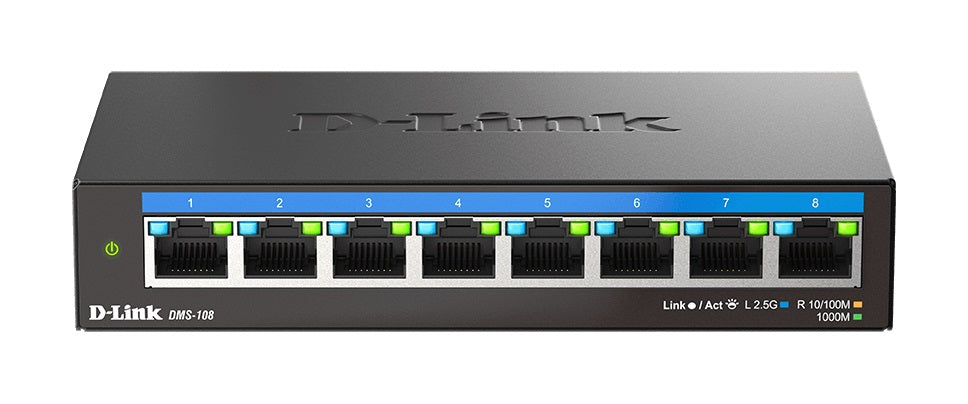 D-LINK Switch DMS-108 8-Port 2.5G Multi-Gigabit Desktop