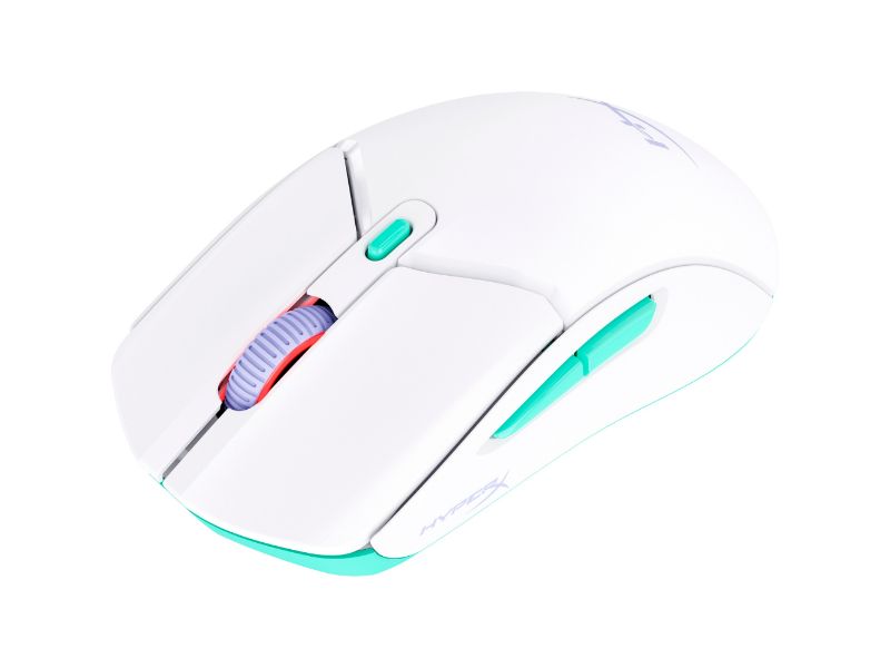 HyperX Pulsefire Haste 2 Core Wireless Gaming Mouse — White/Green/Purple — 8R2E7AA