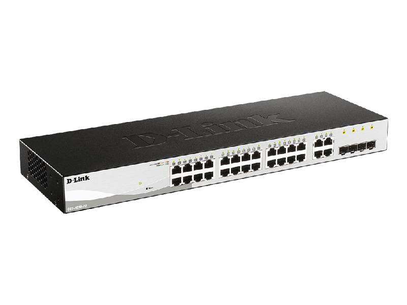 D-LINK Switch DGS-1210-28, 24-Port ,10/100/1000 Mbps, 4-port SFP