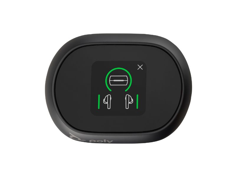 Poly Voyager Free 60+ UC M Carbon Black / BT700 USB-C Adapter + Touchscreen Charge Case — PN 7Y8H0AA