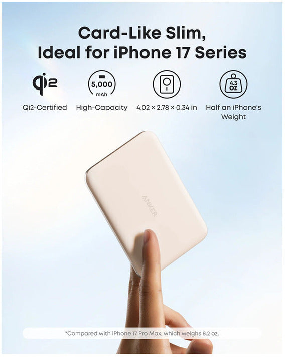 ANKER NANO POWER BANK 5K 15W 5000mAh SLIM GOLDEN