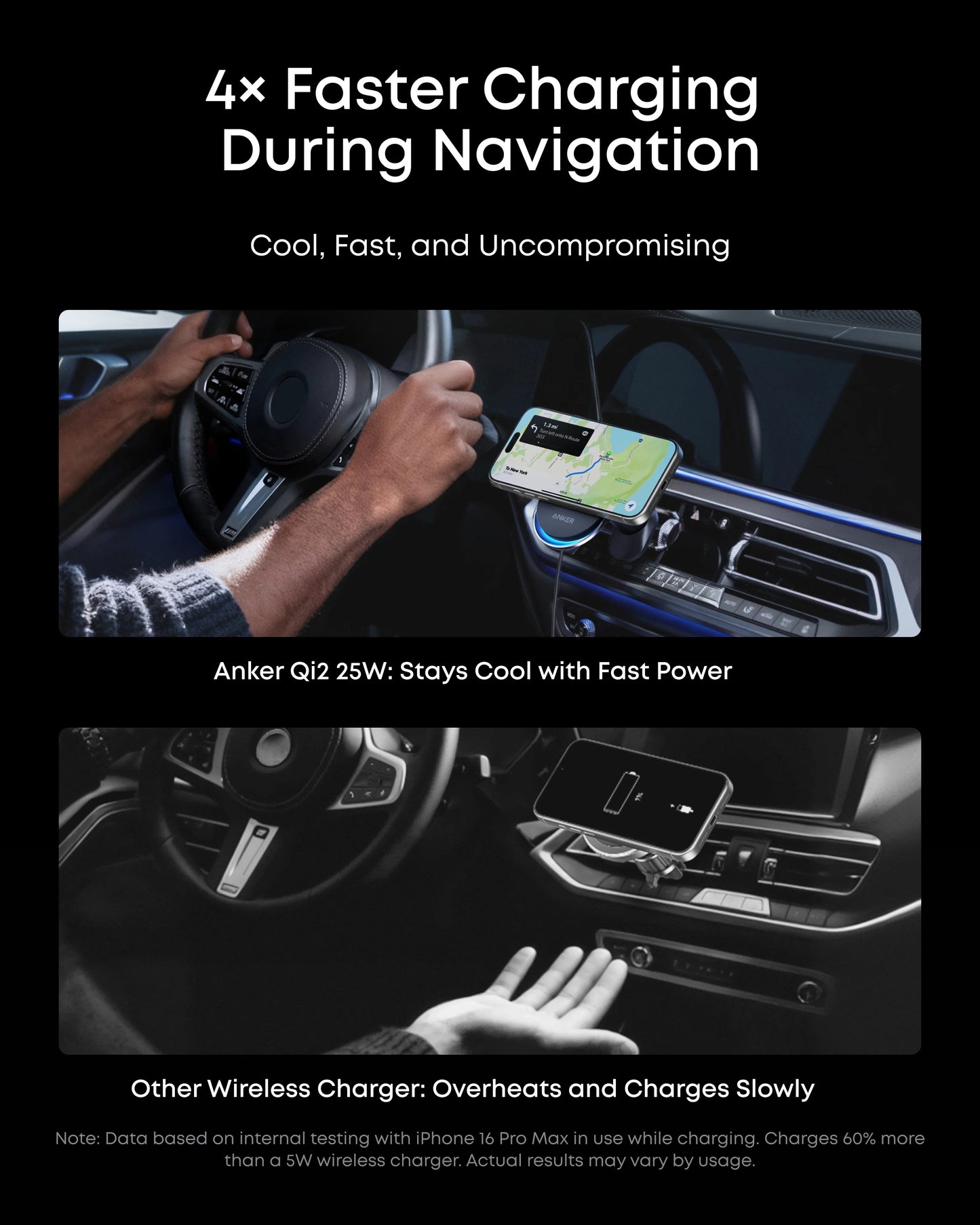 ANKER PRIME WIRELESS CAR CHARGER MAGGO BLACK